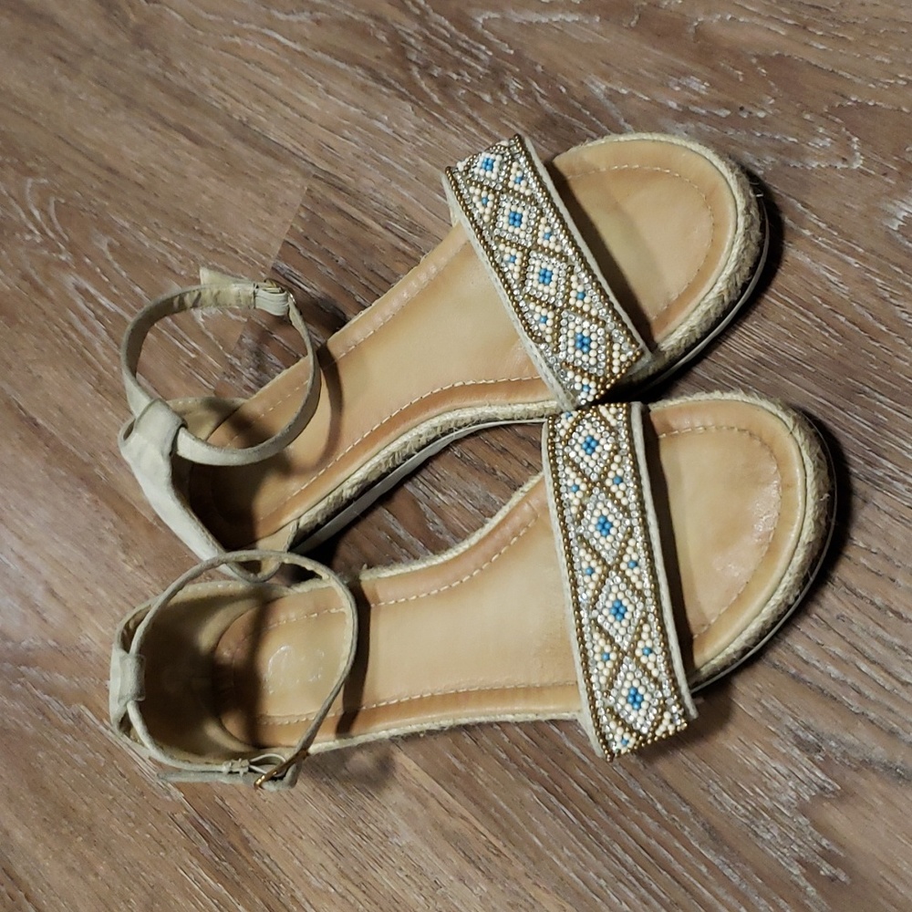 (EU41) RIO Beaded Sandal Espadrilles Beach Vacay Comfort Cruise Travel Coastal